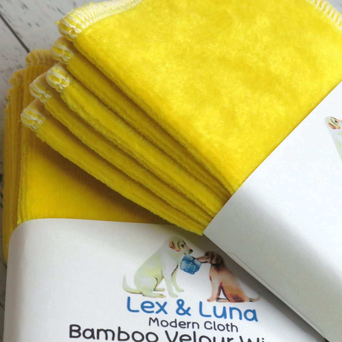 Yellow Lex - Bamboo Velour Cloth Wipes