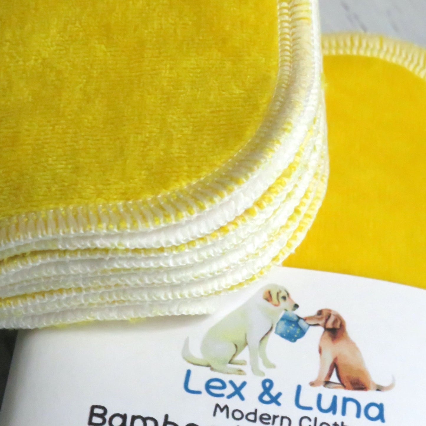 Yellow Lex - Bamboo Velour Cloth Wipes