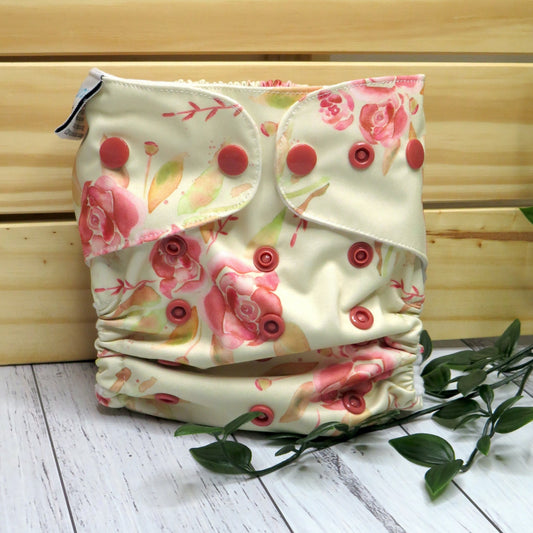 Vintage Blooms - Single Row Cloth Nappy