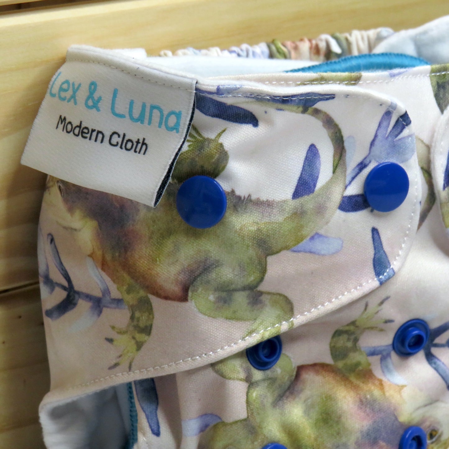 Feisty Lizards - Single Row Cloth Nappy