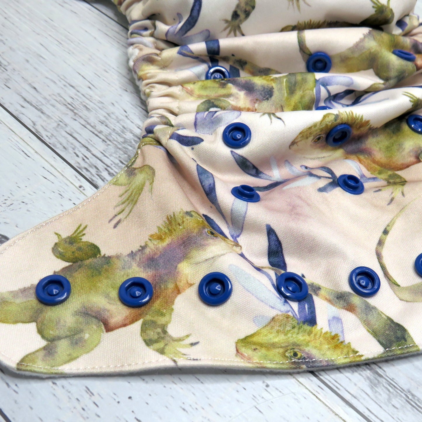 Feisty Lizards - Single Row Cloth Nappy