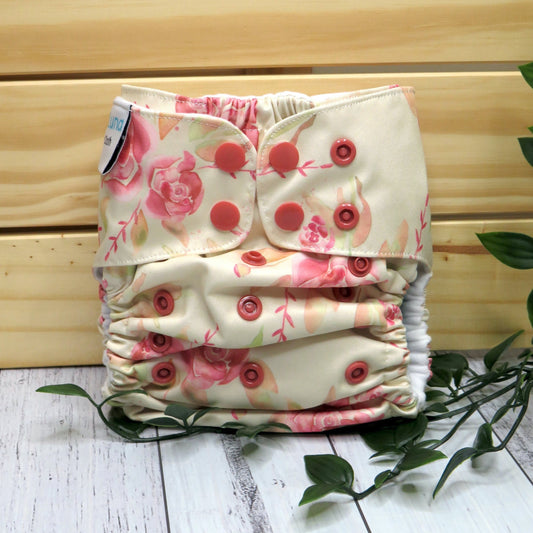 Vintage Blooms - Double Row Cloth Nappy