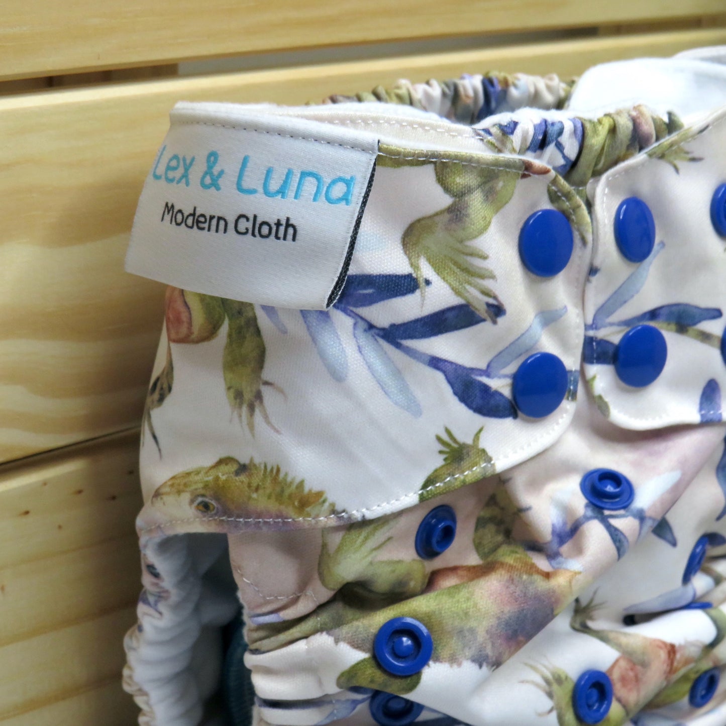 Feisty Lizards - Double Row Cloth Nappy