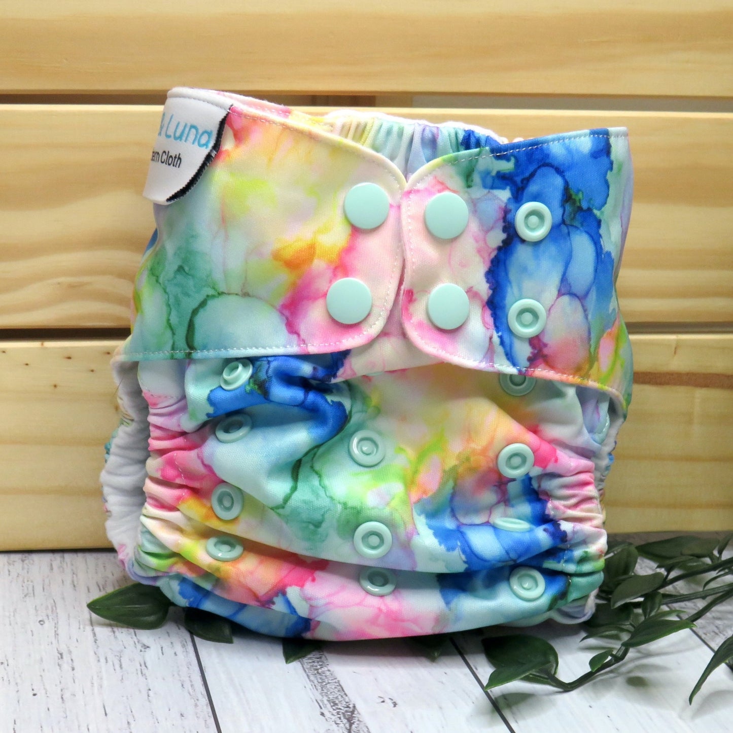 Ink Blobs - Double Row Cloth Nappy
