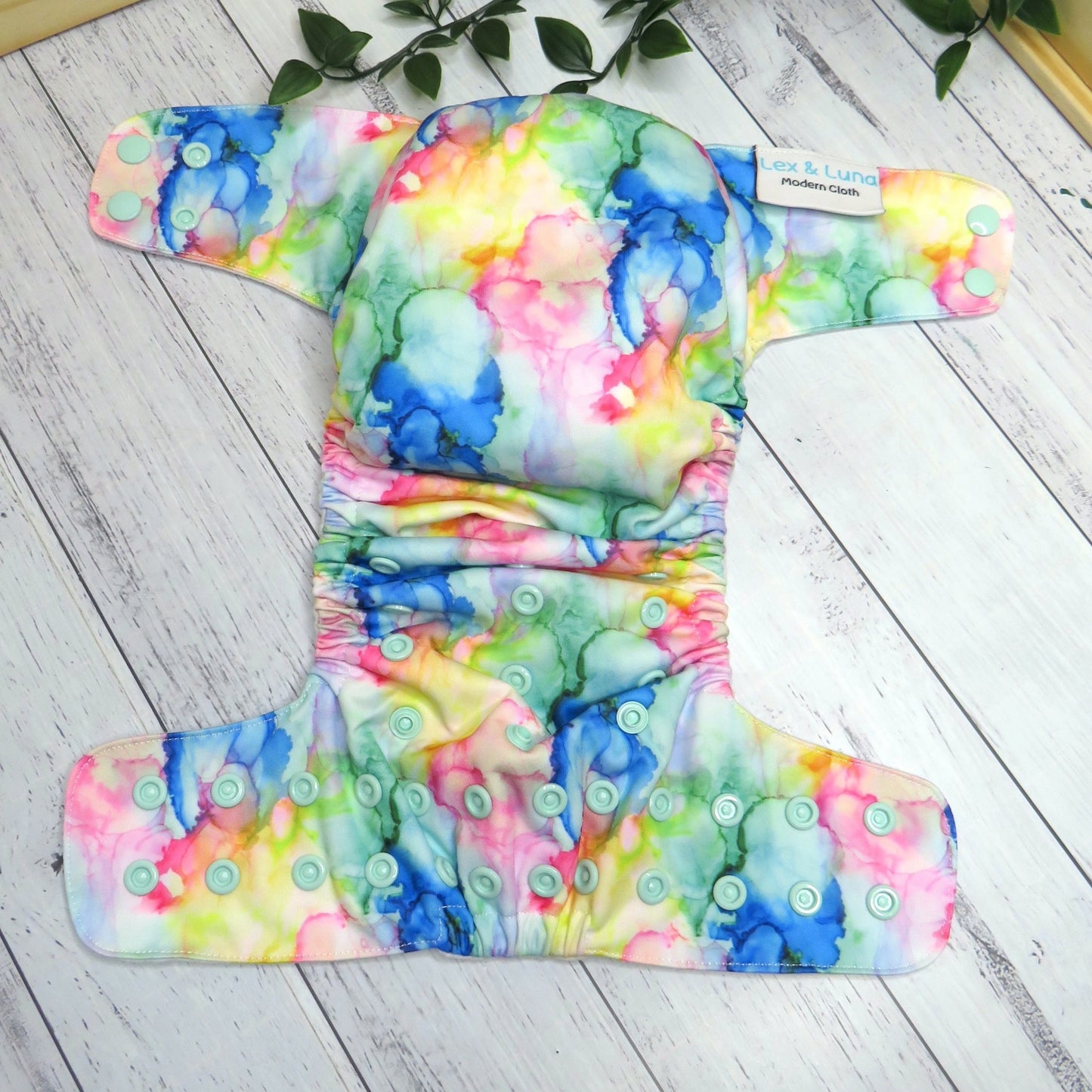 Ink Blobs - Double Row Cloth Nappy