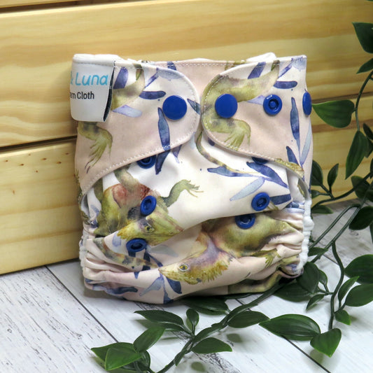 Feisty Lizards - Newborn Cloth Nappy