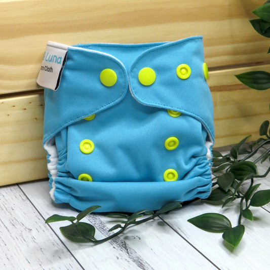 Luna Blue - Newborn Cloth Nappy