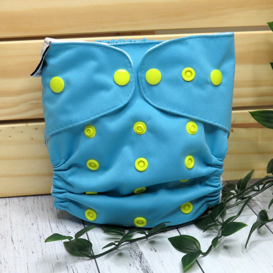Luna Blue - Single Row Cloth Nappy