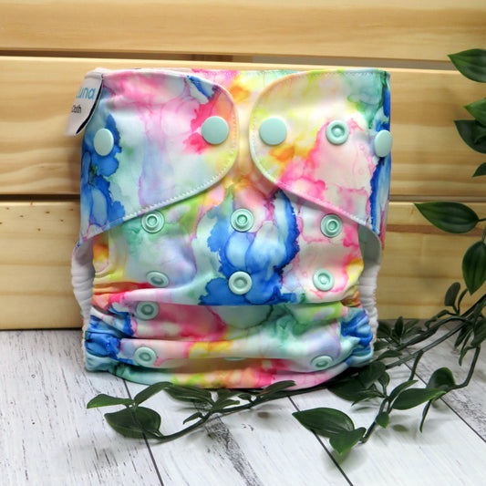Ink Blobs - Single Row Cloth Nappy